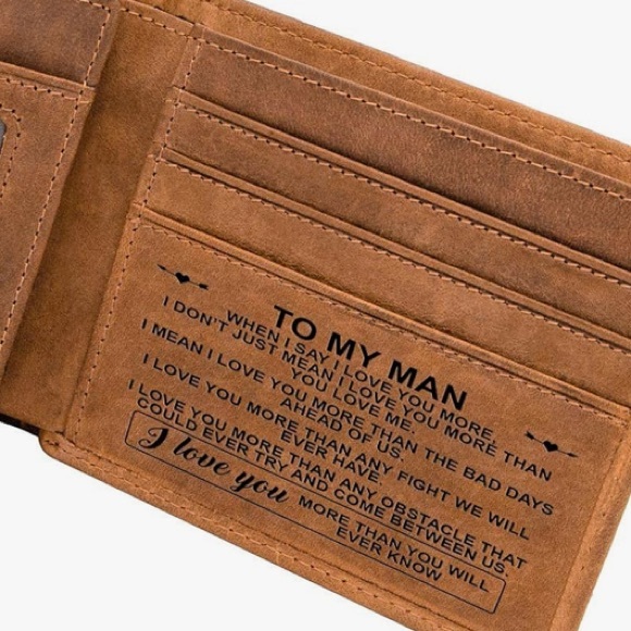 Engraved Leather Wallet brand new - Picture 2 of 7